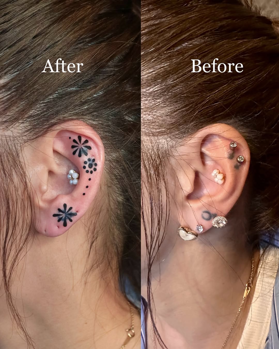 Tattoo by @2zzinzzin_ — minimalist, dotwork