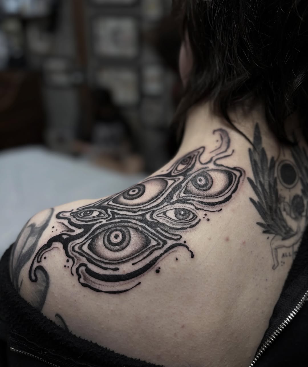 Tattoo by @neuropathogenic — black_and_grey, surrealism