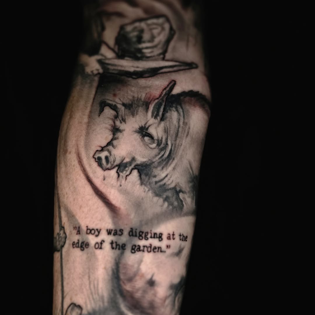 Tattoo by @drutattoo — realism, black_and_grey