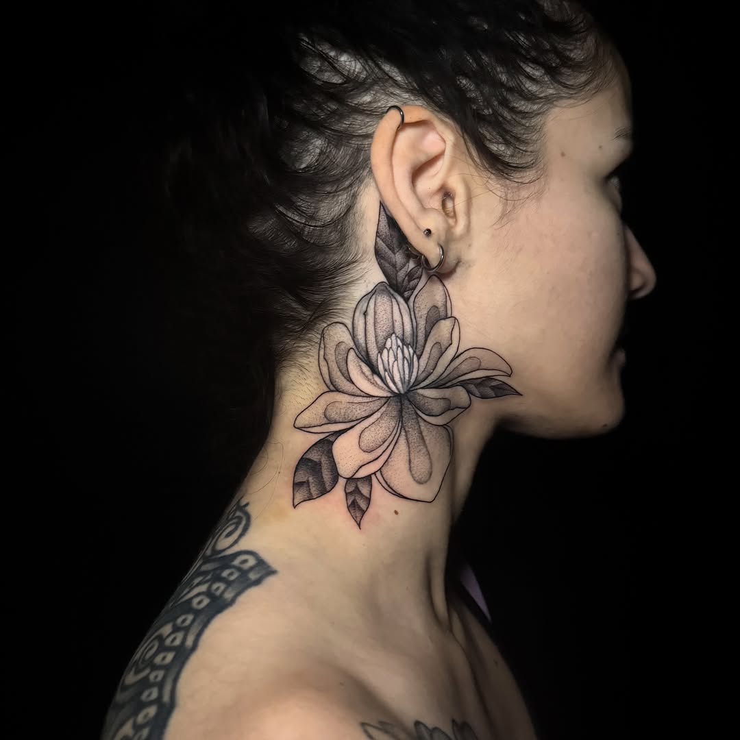 Tattoo by @goldenmagtattoo — black_and_grey