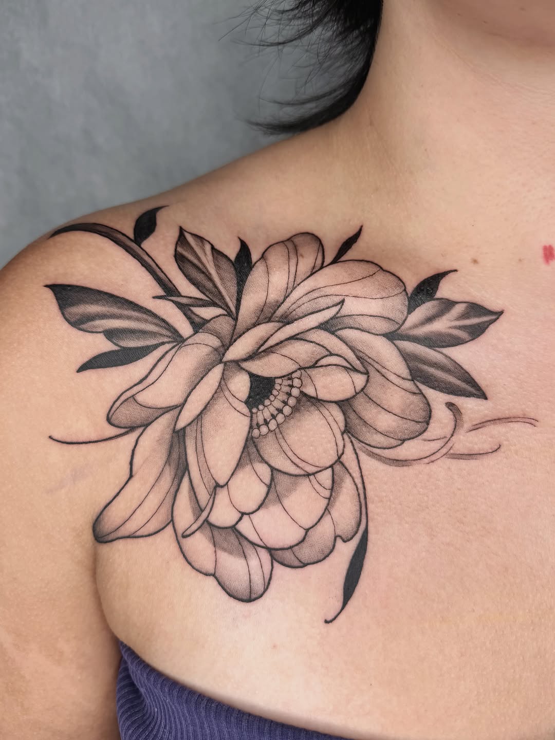 Tattoo by @code_red_ink — black_and_grey