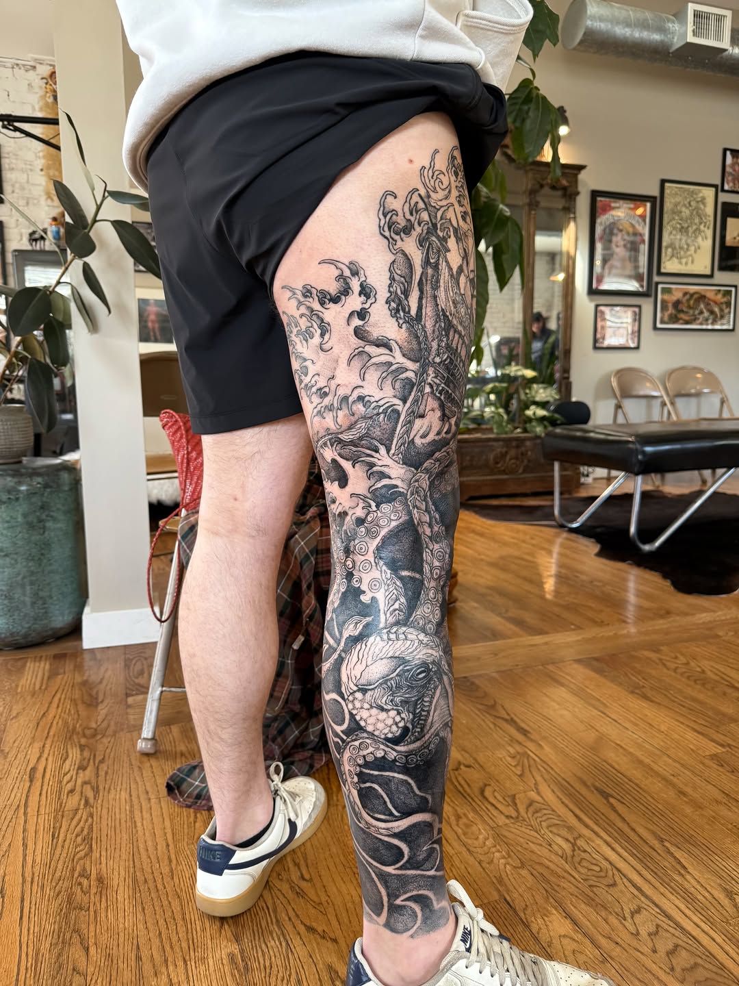 Tattoo by @blackbenny — japanese_irezumi, black_and_grey