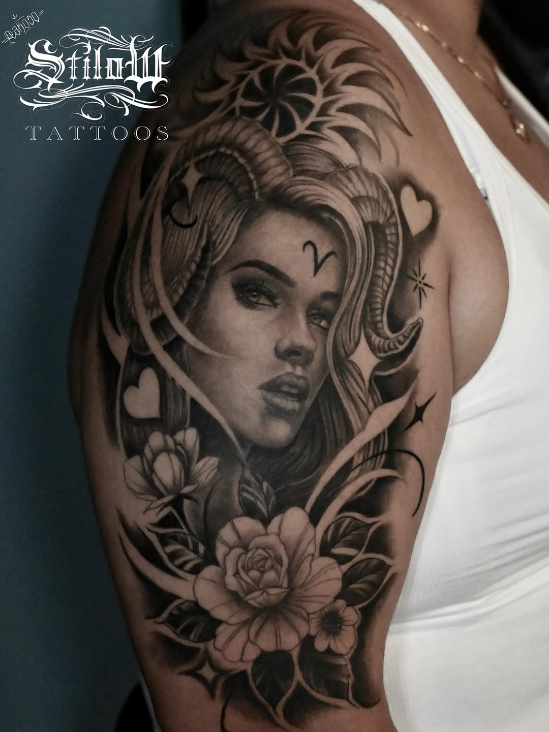 Tattoo by @stilow_ink — realism, black_and_grey