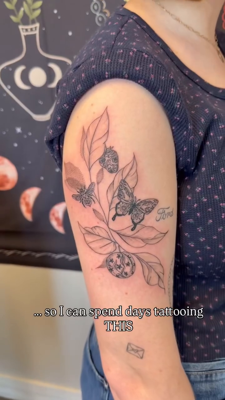 Tattoo by @ember.ink — fine_line, black_and_grey