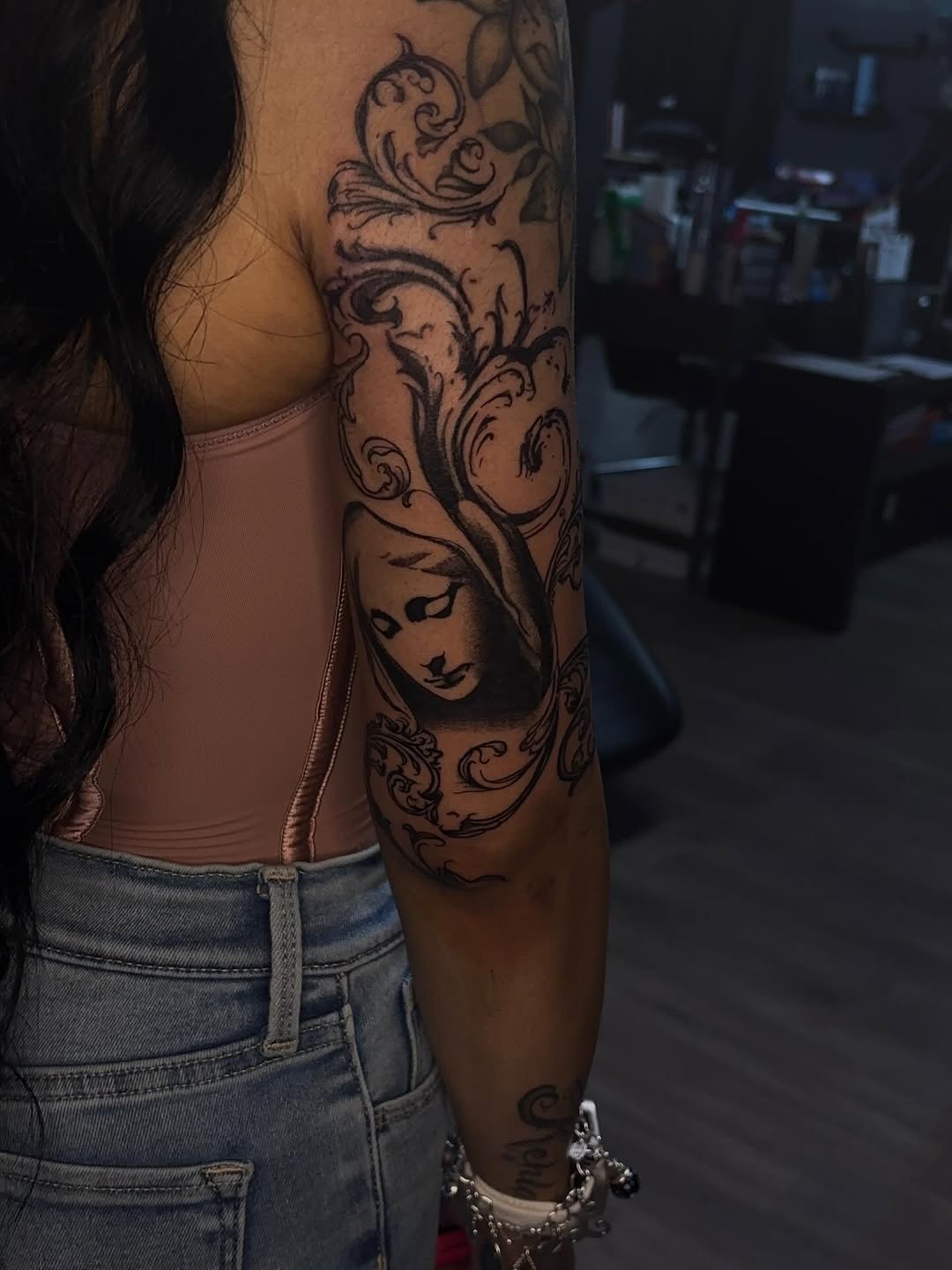 Tattoo by @ann.inkz — black_and_grey, ornamental