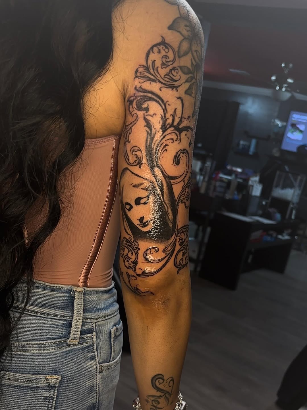 Tattoo by @ann.inkz — black_and_grey, ornamental