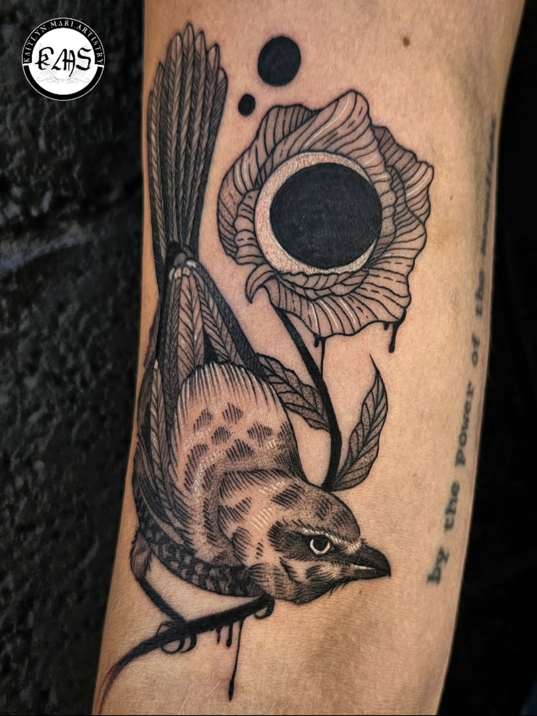 Tattoo by @kaitlyn.mari.artistry β illustrative, black_and_grey