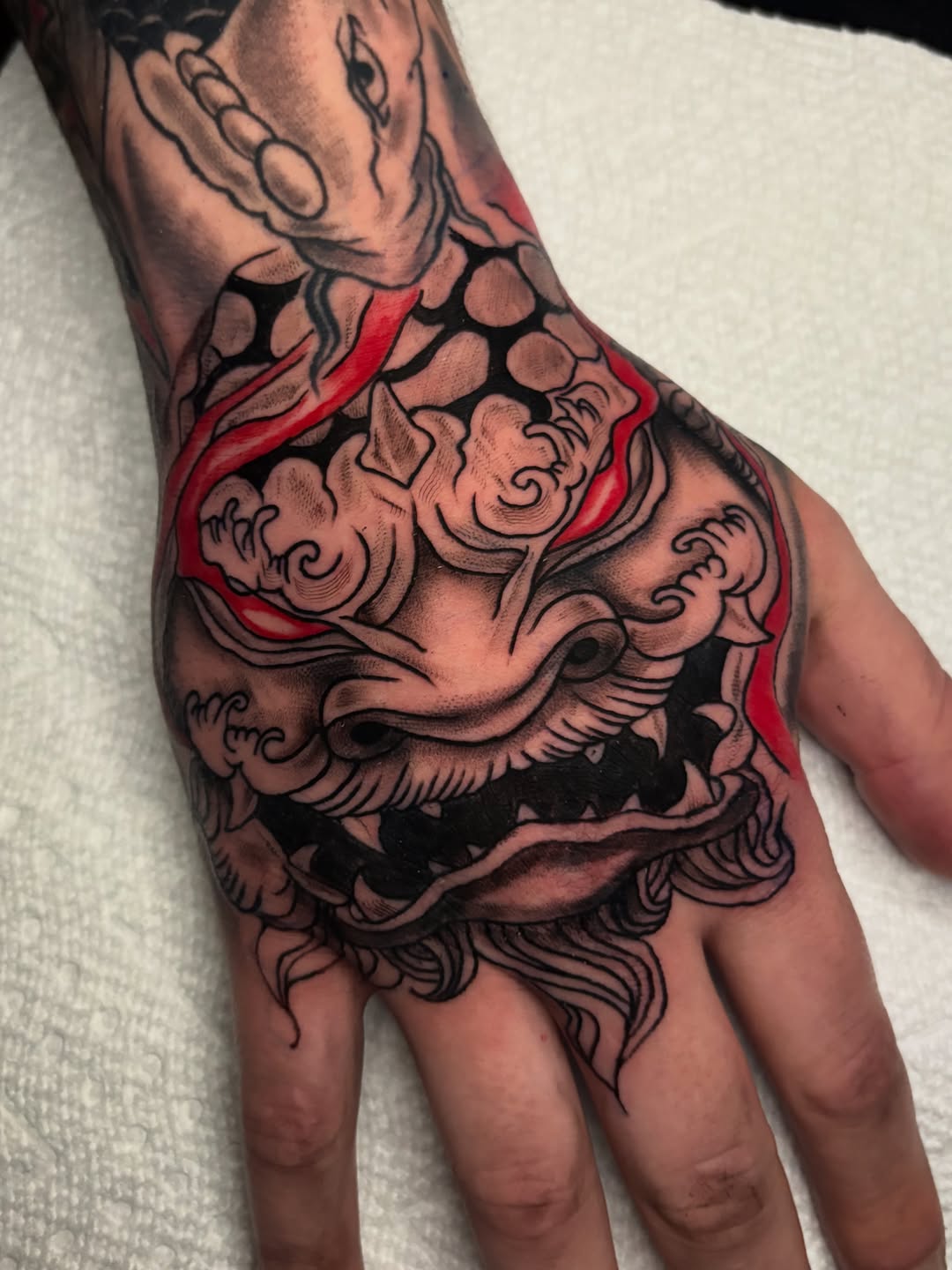 Tattoo by @messiastattooartist — japanese_irezumi, black_and_grey