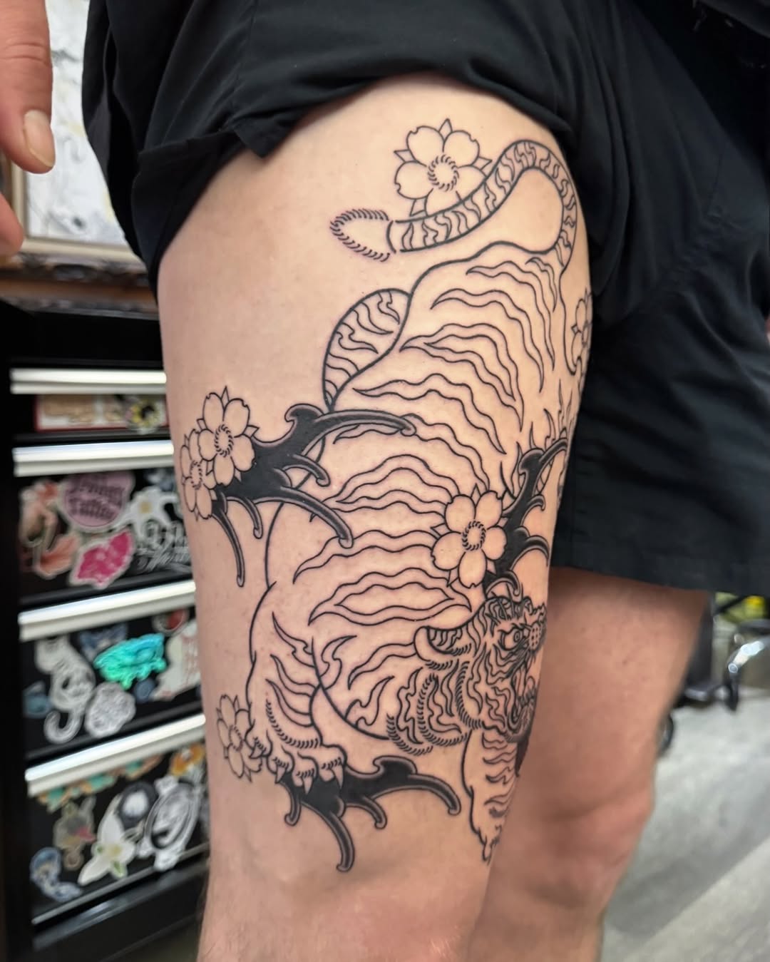 Tattoo by @baku_irezumi — japanese_irezumi, black_and_grey