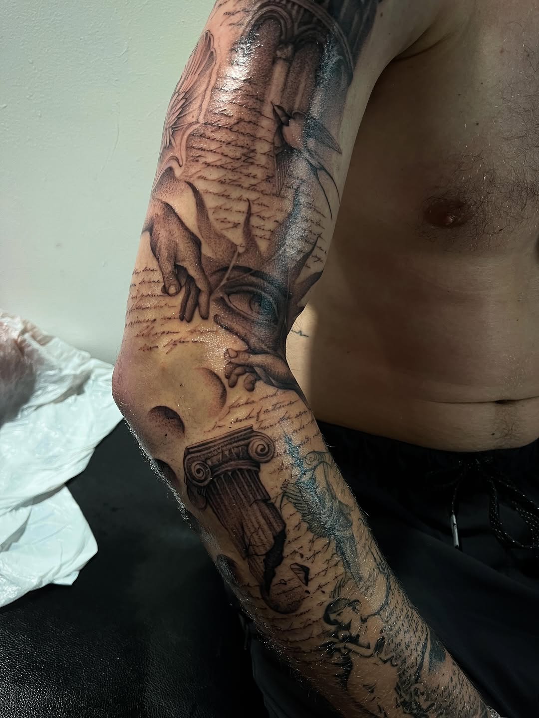 Tattoo by @rks.ink β black_and_grey, illustrative