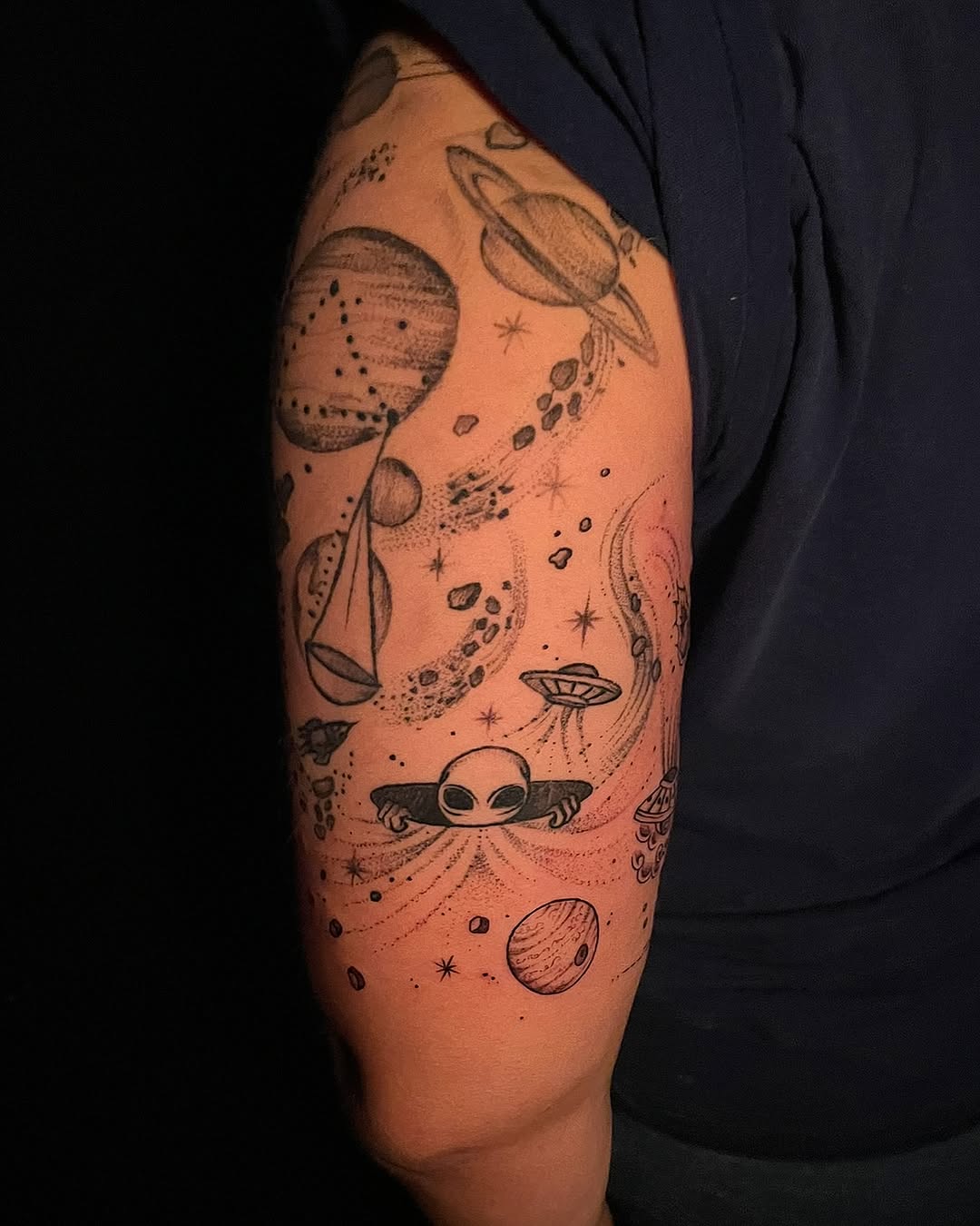 Tattoo by @graceless_ink — illustrative, black_and_grey