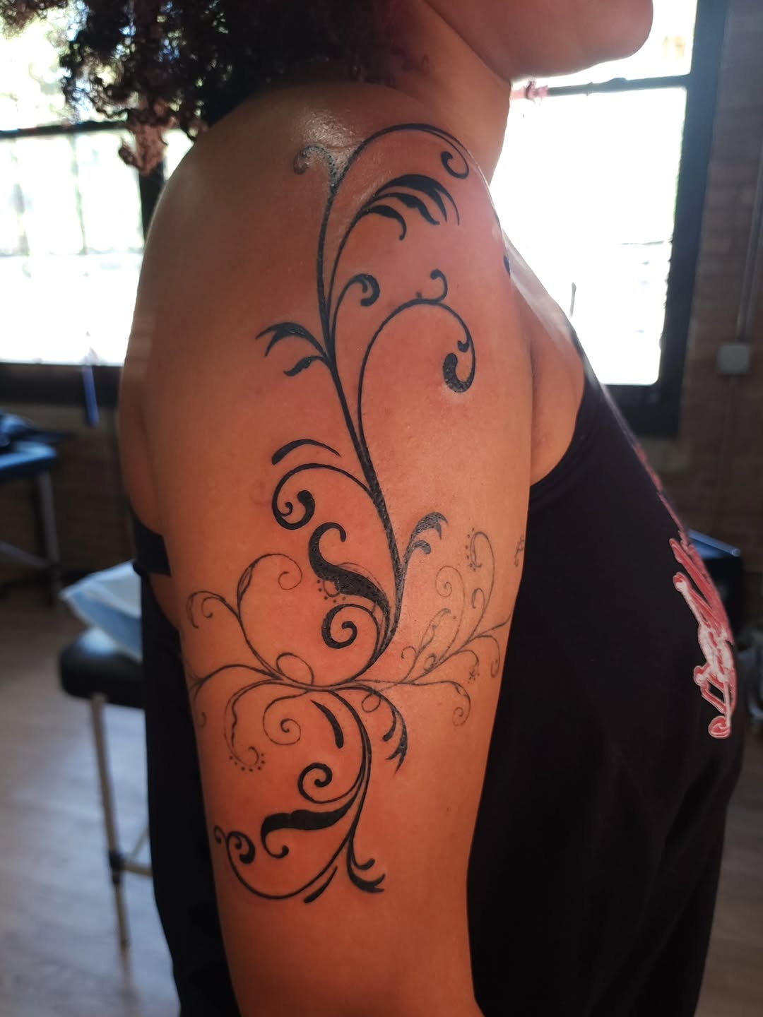Tattoo by @maxinestewart — illustrative, blackwork