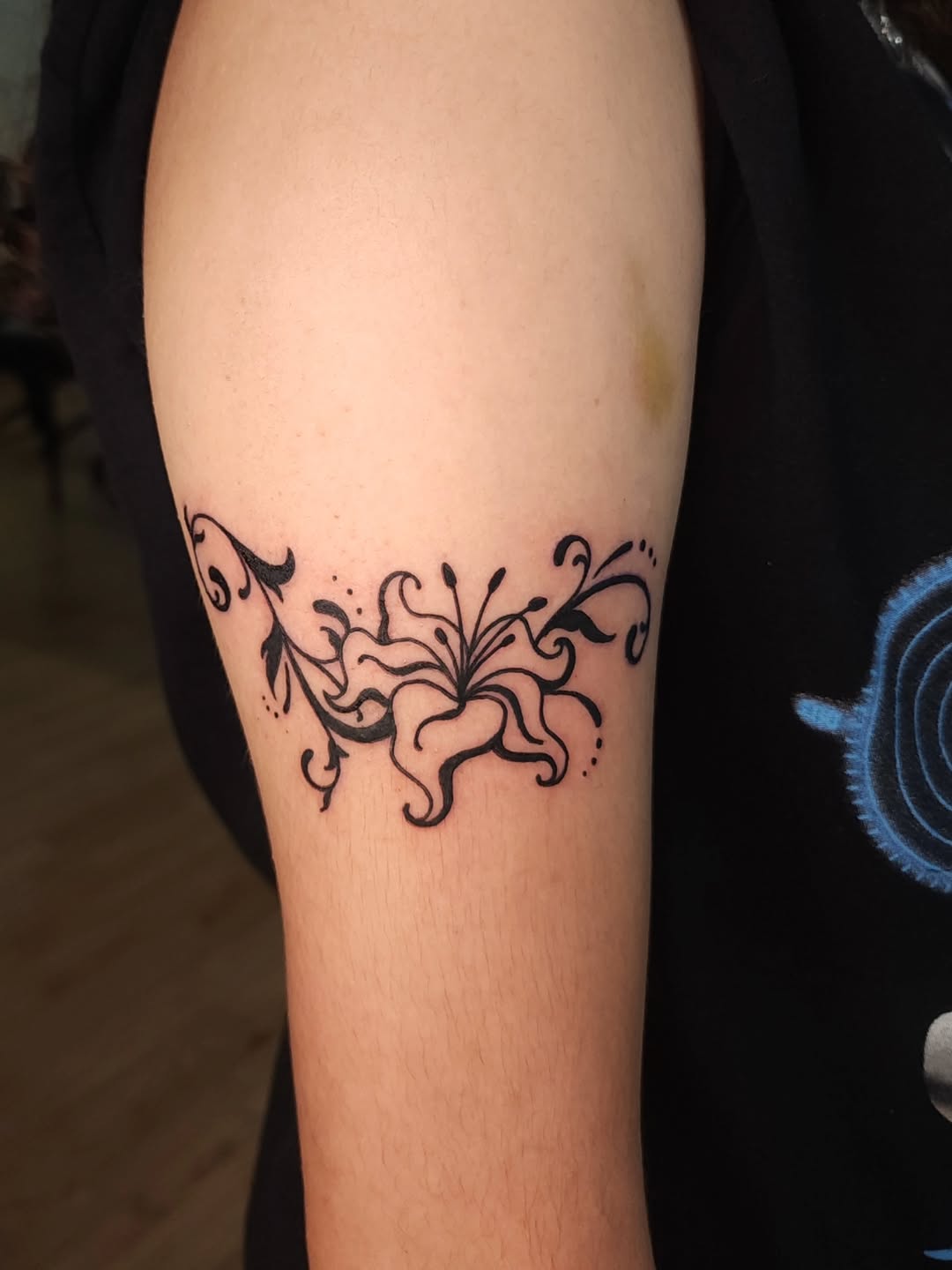Tattoo by @maxinestewart — illustrative, blackwork