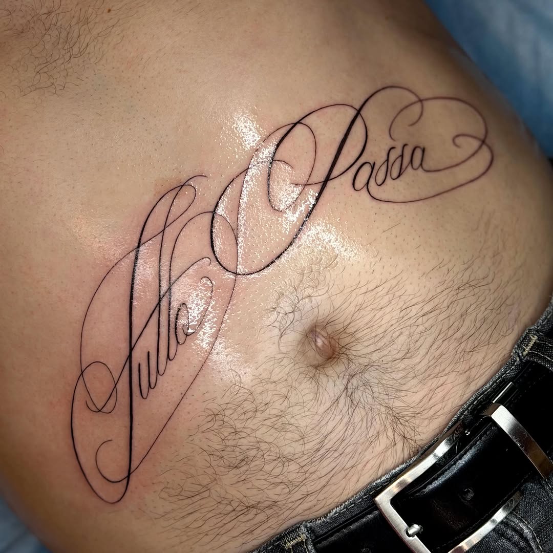 Tattoo by @gimilt.tattoos โ lettering_script, fine_line
