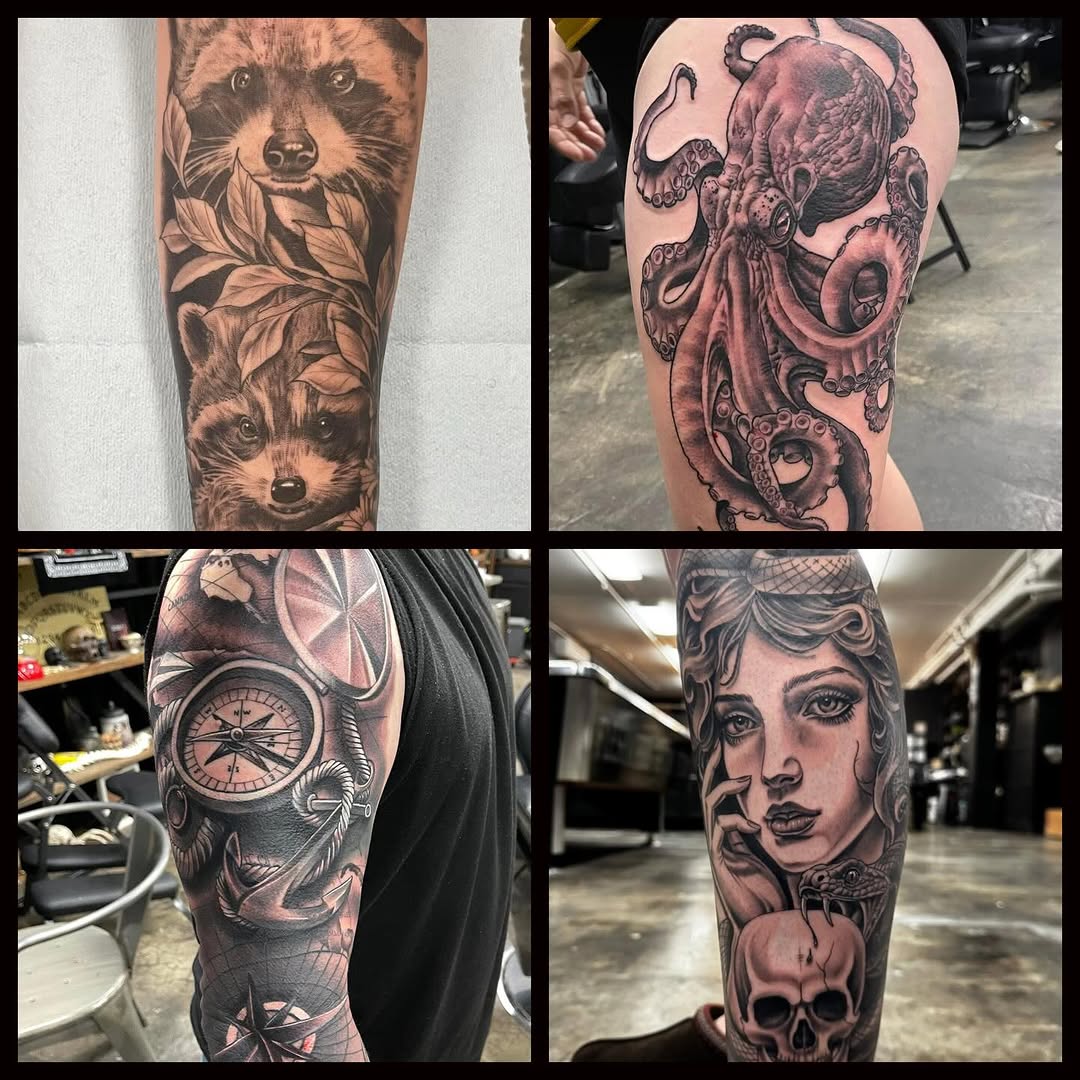 Tattoo by @travisbrowntattoos — realism, black_and_grey