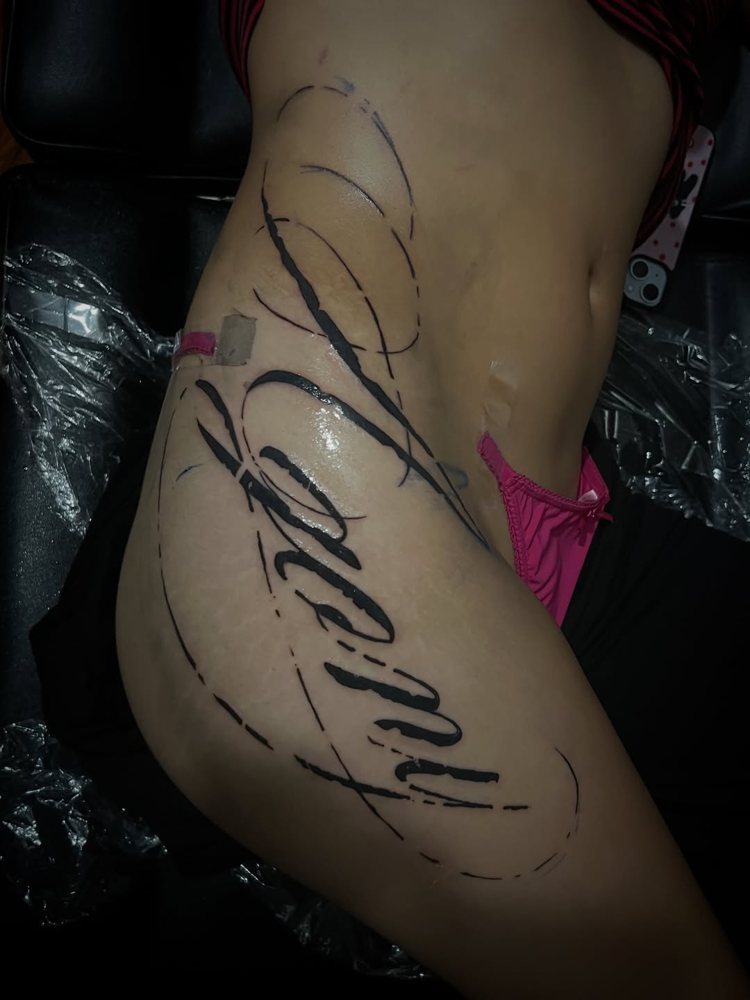 Tattoo by @halfwit__ — lettering_script
