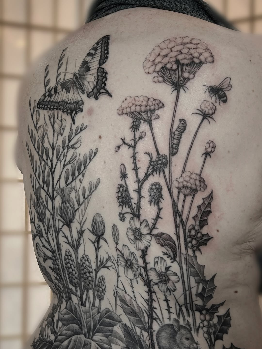 Tattoo by @takomanink — black_and_grey