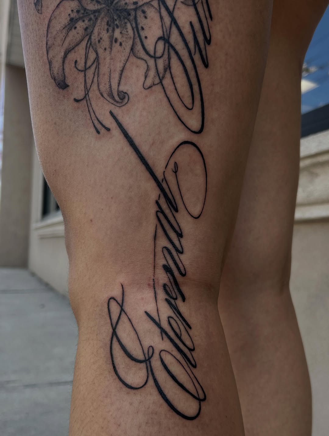 Tattoo by @stonyh4wk — lettering_script, fine_line