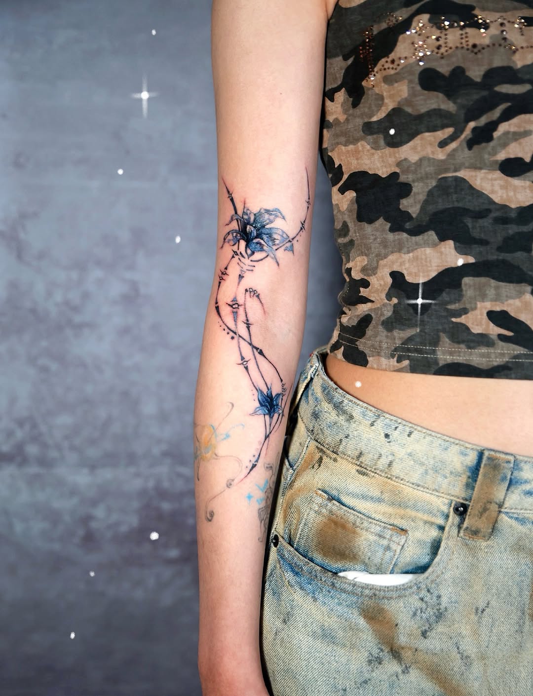 Tattoo by @less_salt_tatt — fine_line, watercolor