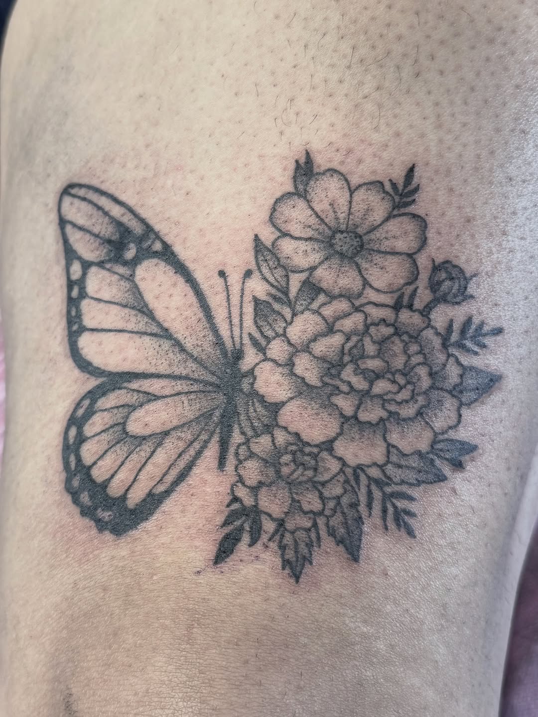Tattoo by @bronzino_ink — black_and_grey
