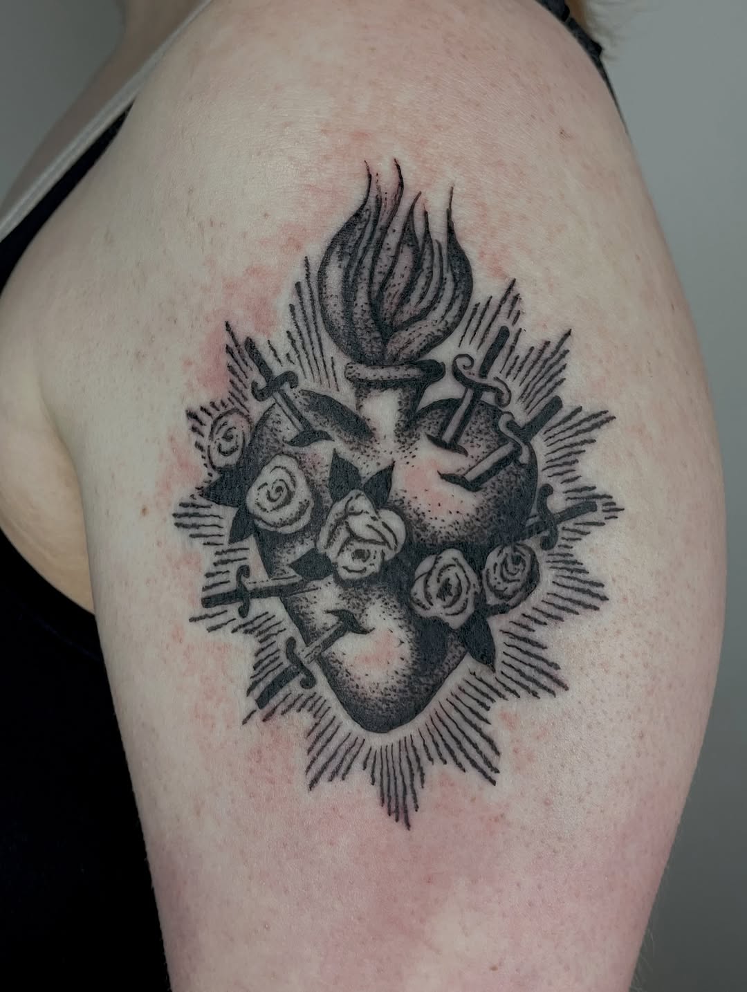 Tattoo by @thankyou4thetrust — blackwork, illustrative