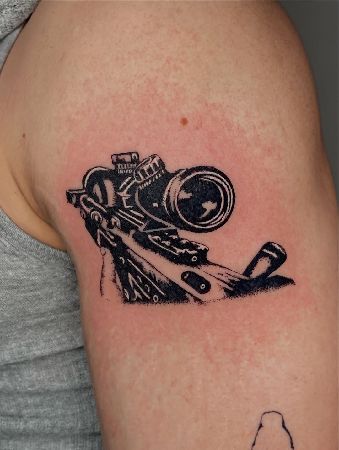 Tattoo by @thankyou4thetrust — illustrative, black_and_grey