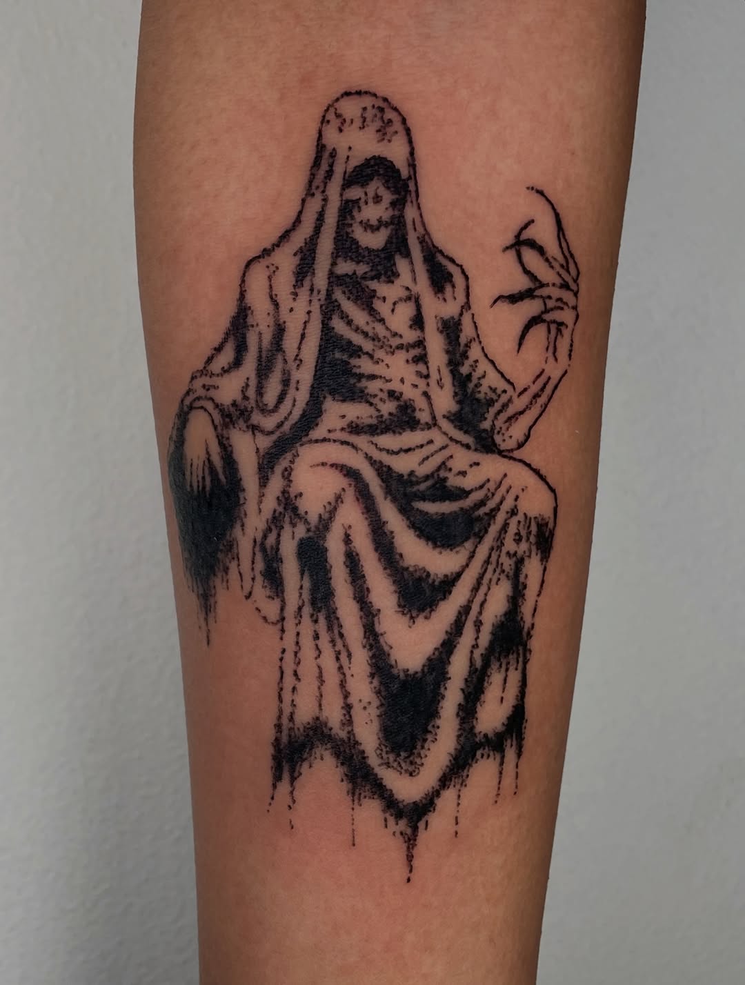 Tattoo by @thankyou4thetrust — blackwork, illustrative