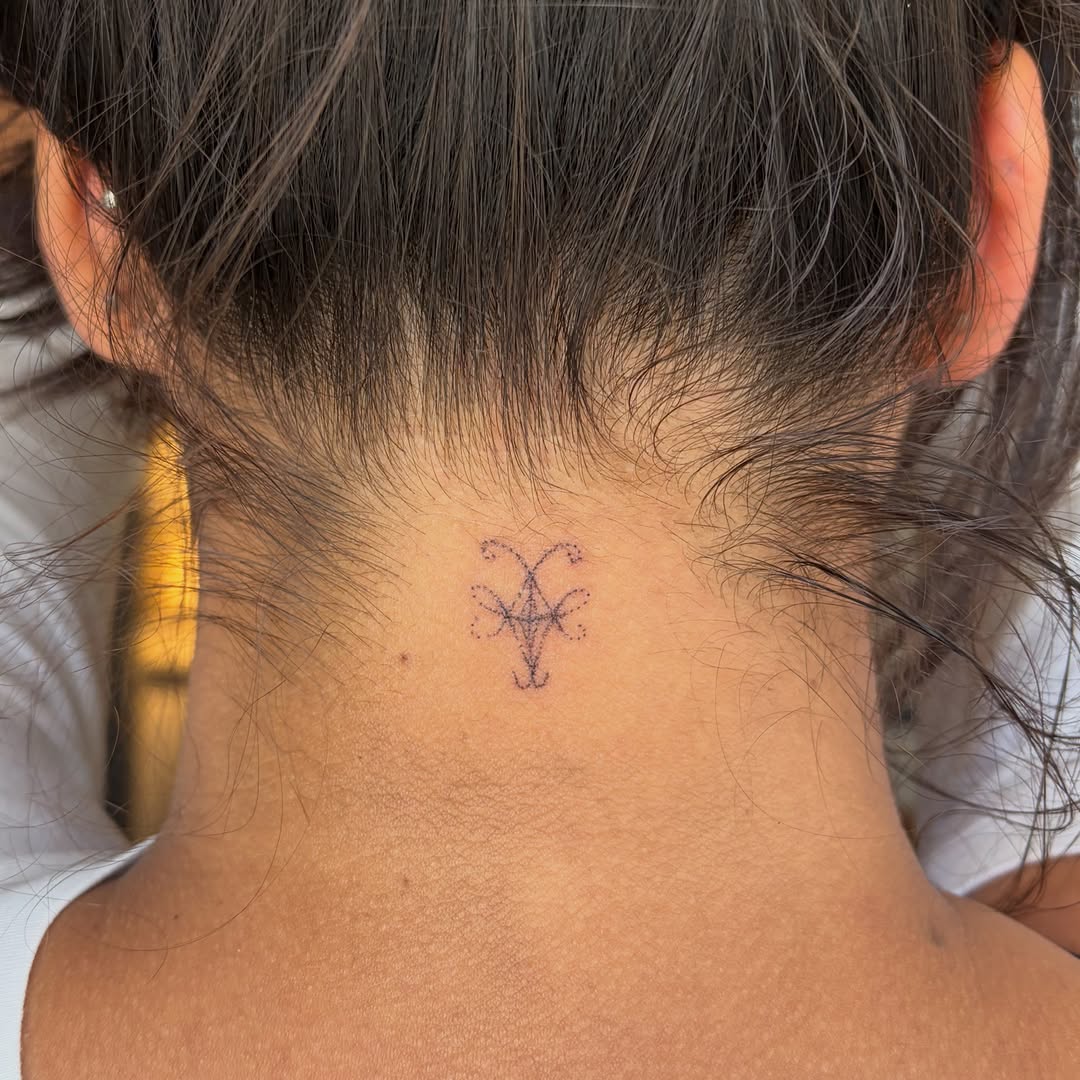 Tattoo by @drawnfromemories — fine_line, dotwork
