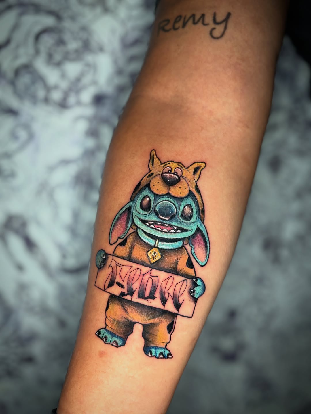 Tattoo by @chicosmarked4life — new_school, lettering_script