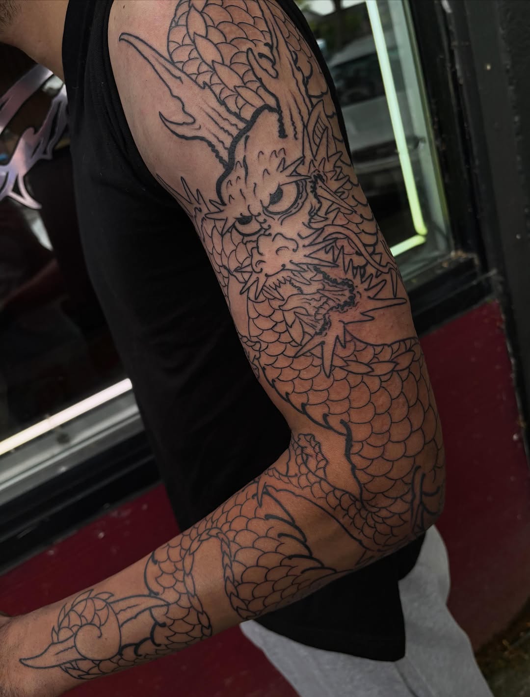 Tattoo by @ajoynerart — japanese_irezumi, blackwork