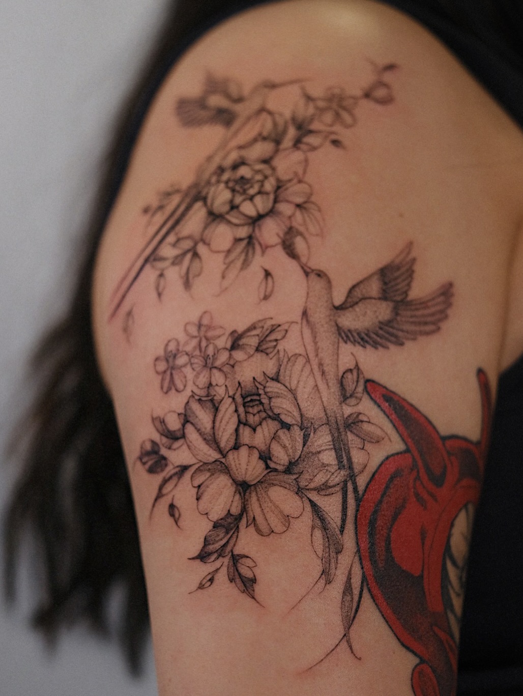 Tattoo by @temple.adorned โ black_and_grey