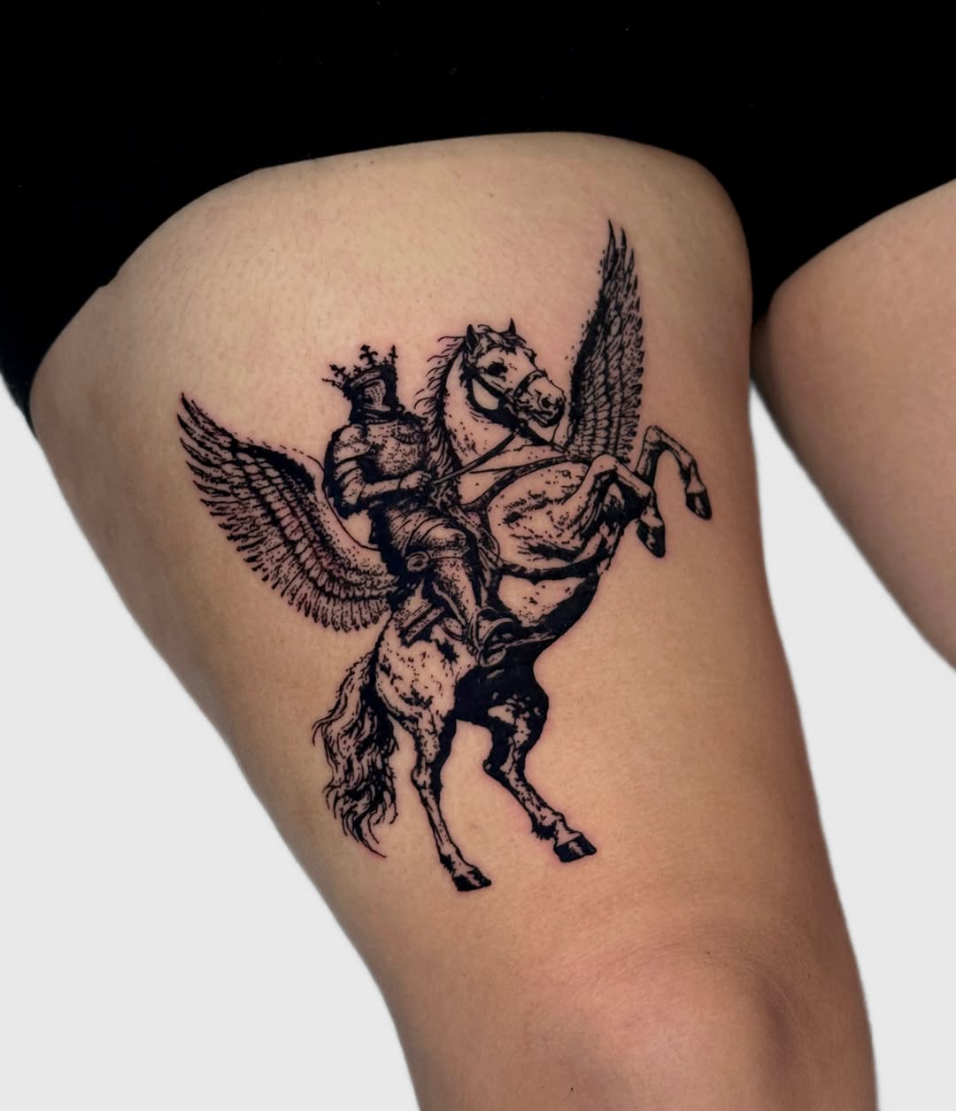 Tattoo by @nickyrose.tattoos โ blackwork, illustrative