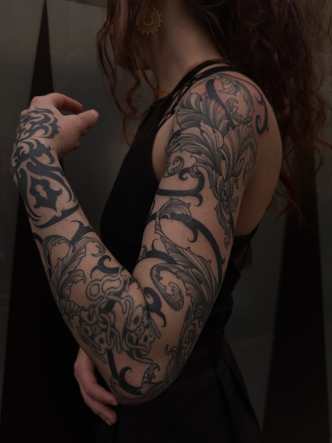 Tattoo by @skinscribe — blackwork, ornamental