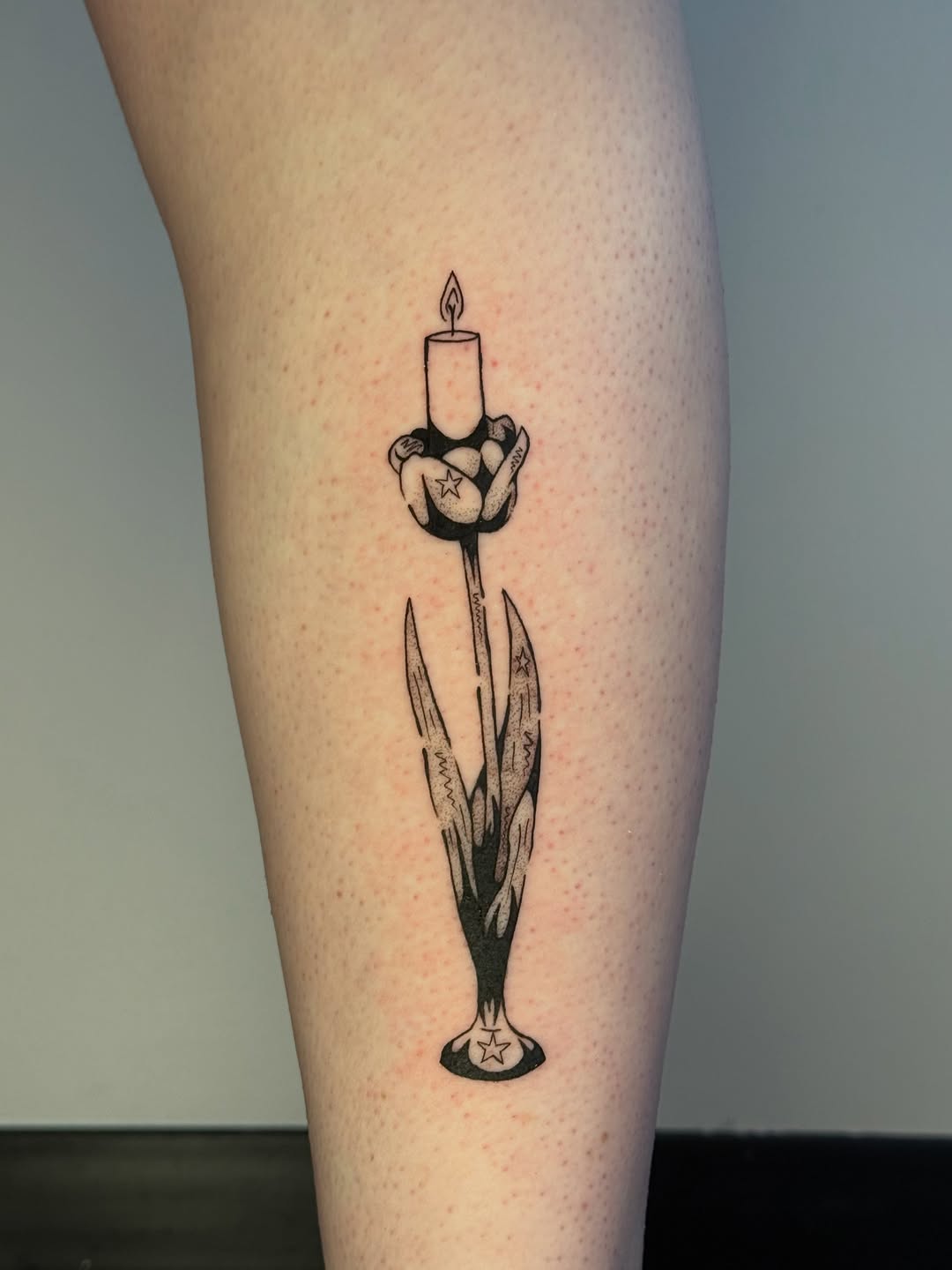 Tattoo by @chemilieon — black_and_grey, illustrative