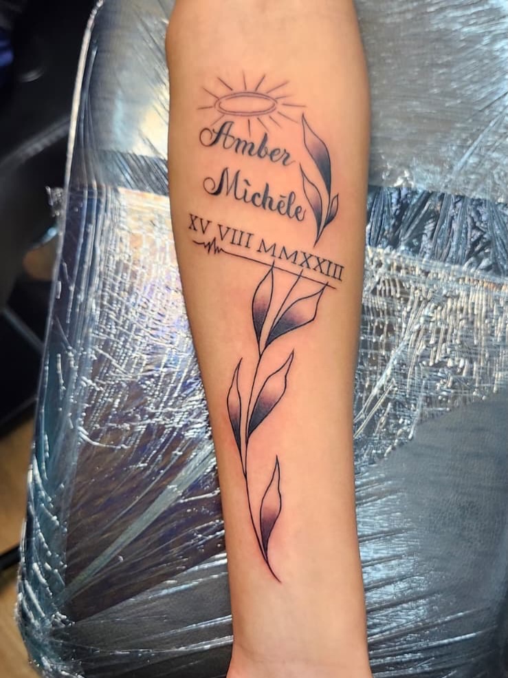 Tattoo by @timbishop_tattoos — lettering_script, fine_line