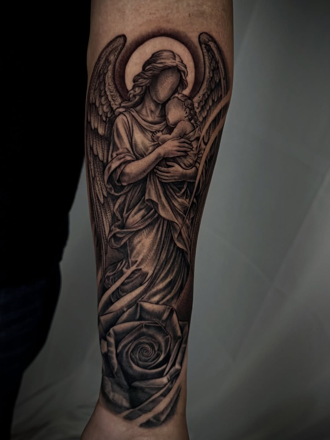Tattoo by @drew_romero_tattoos โ realism, black_and_grey