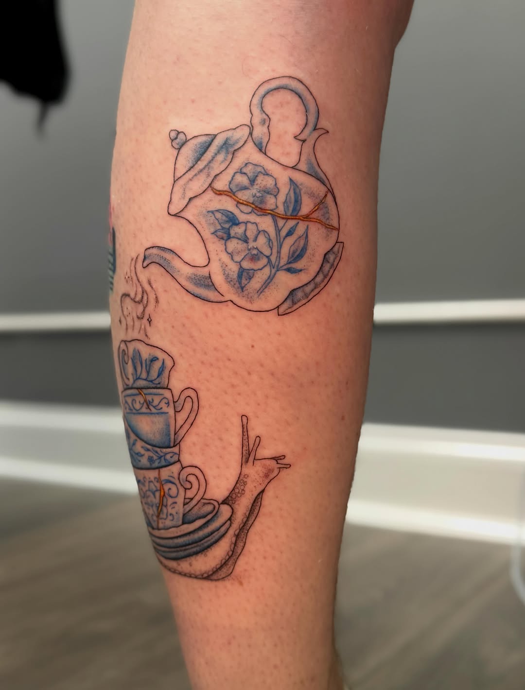 Tattoo by @figsandfossils — black_and_grey
