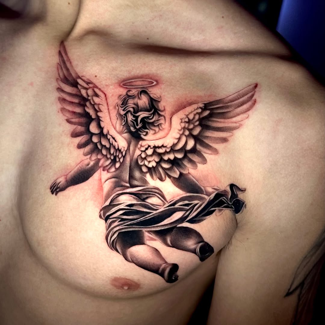 Tattoo by @inkedbydoll — realism, black_and_grey