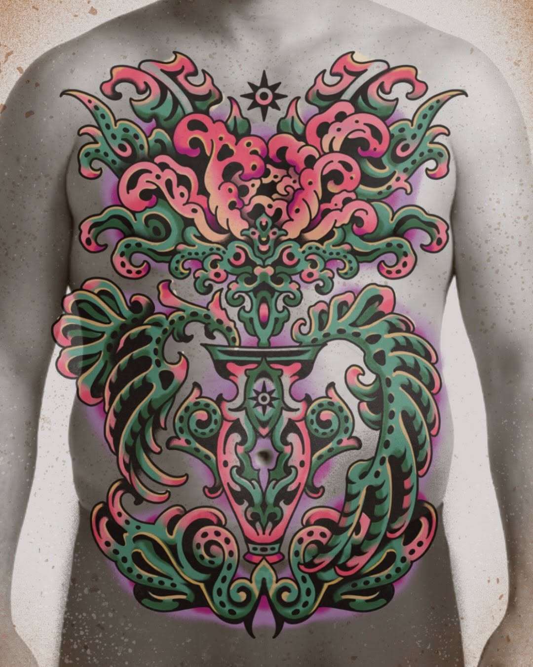 Tattoo by @wranglertattoos — neo_traditional, ornamental