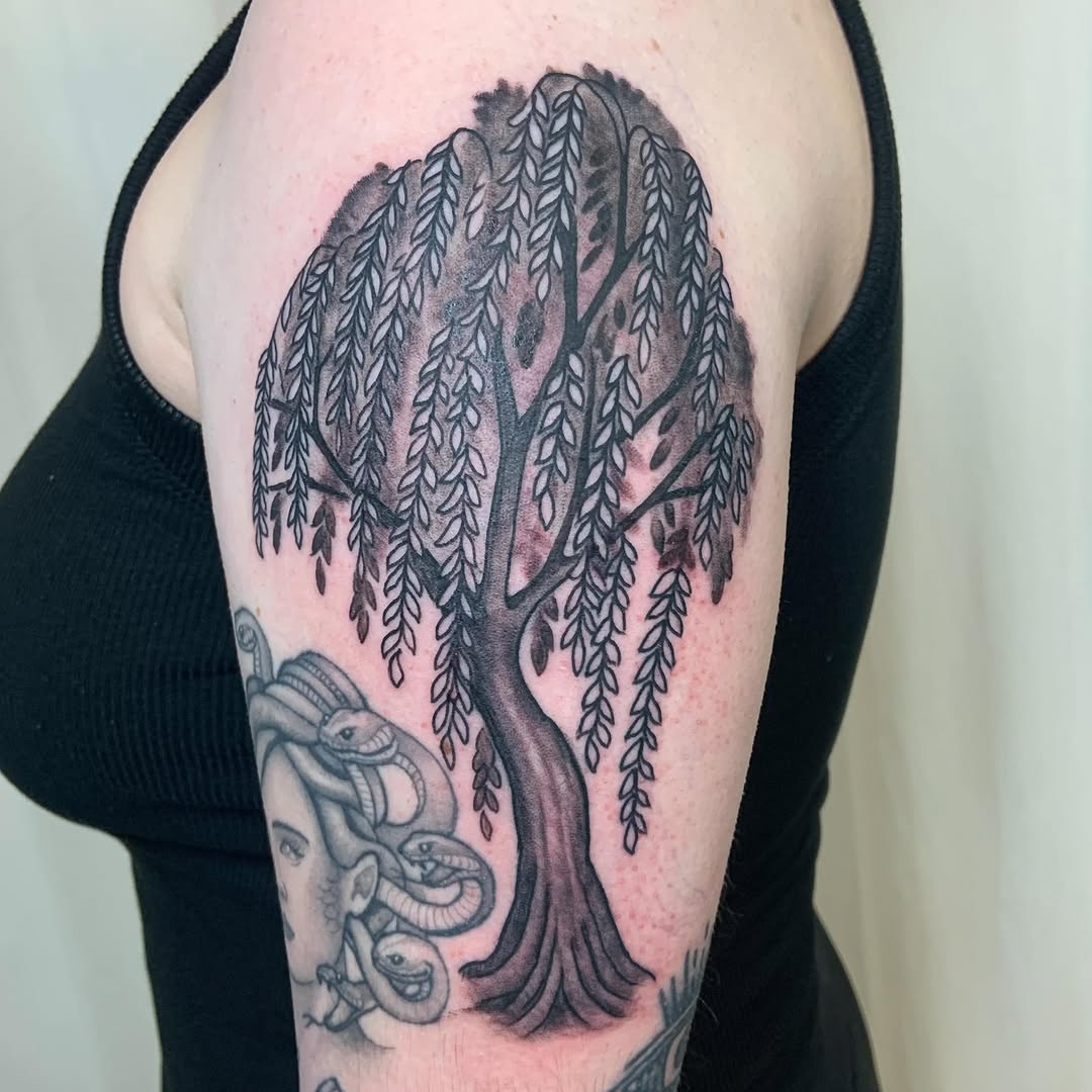 Tattoo by @tattoosbycourt — black_and_grey, illustrative
