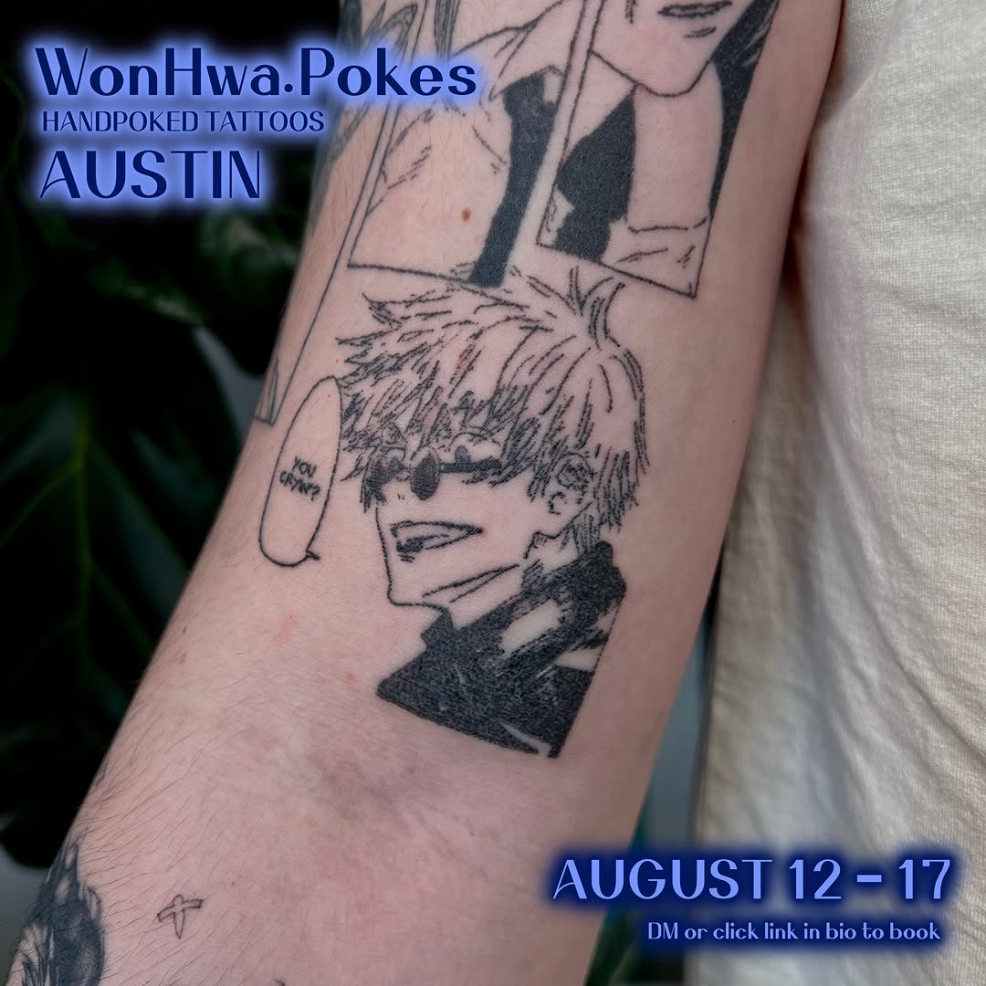Tattoo by @wonhwa.pokes β anime, blackwork