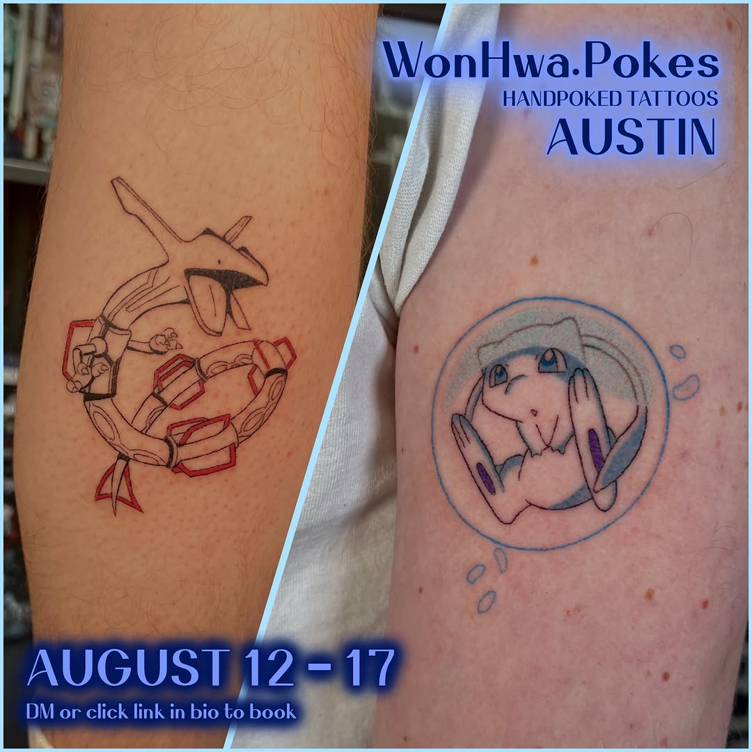 Tattoo by @wonhwa.pokes β anime, fine_line