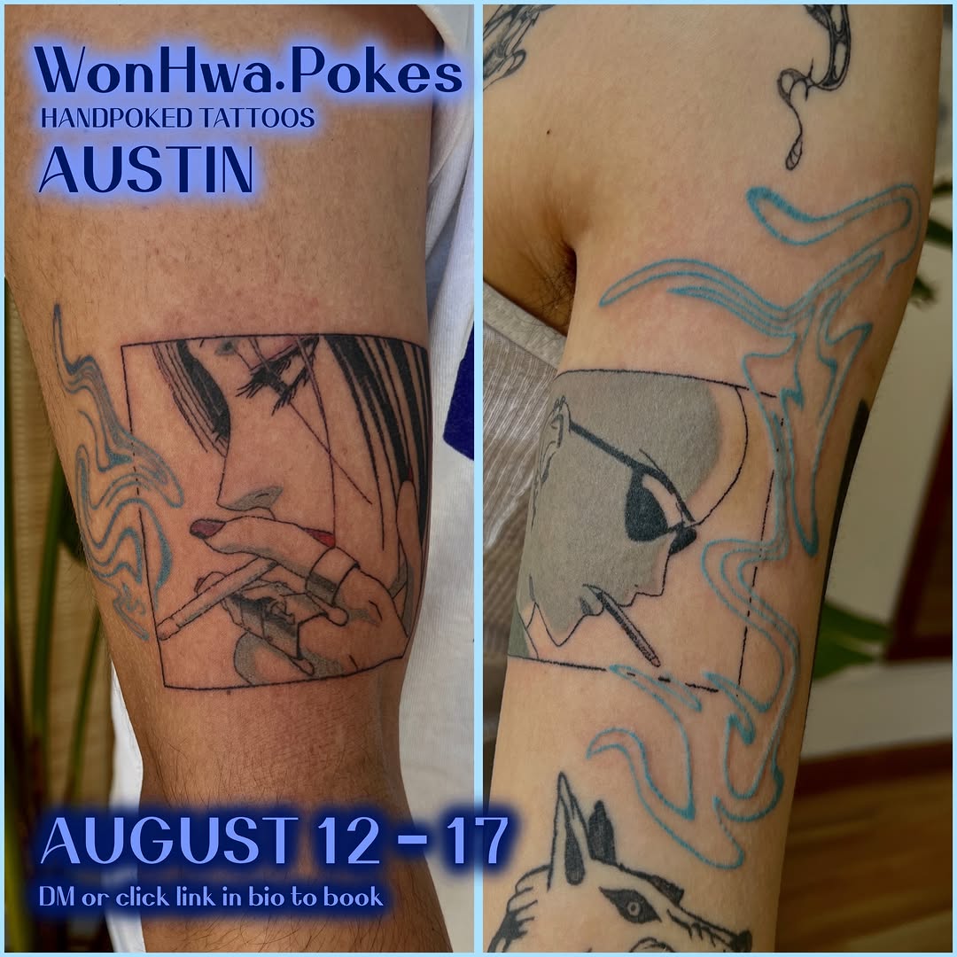 Tattoo by @wonhwa.pokes β fine_line, anime