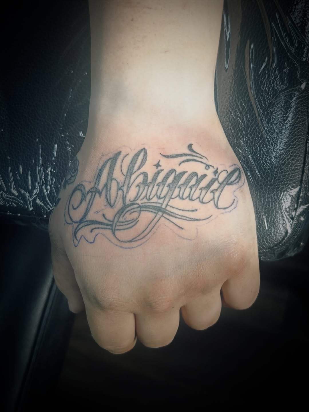 Tattoo by @the_tatuador265 — lettering_script, chicano