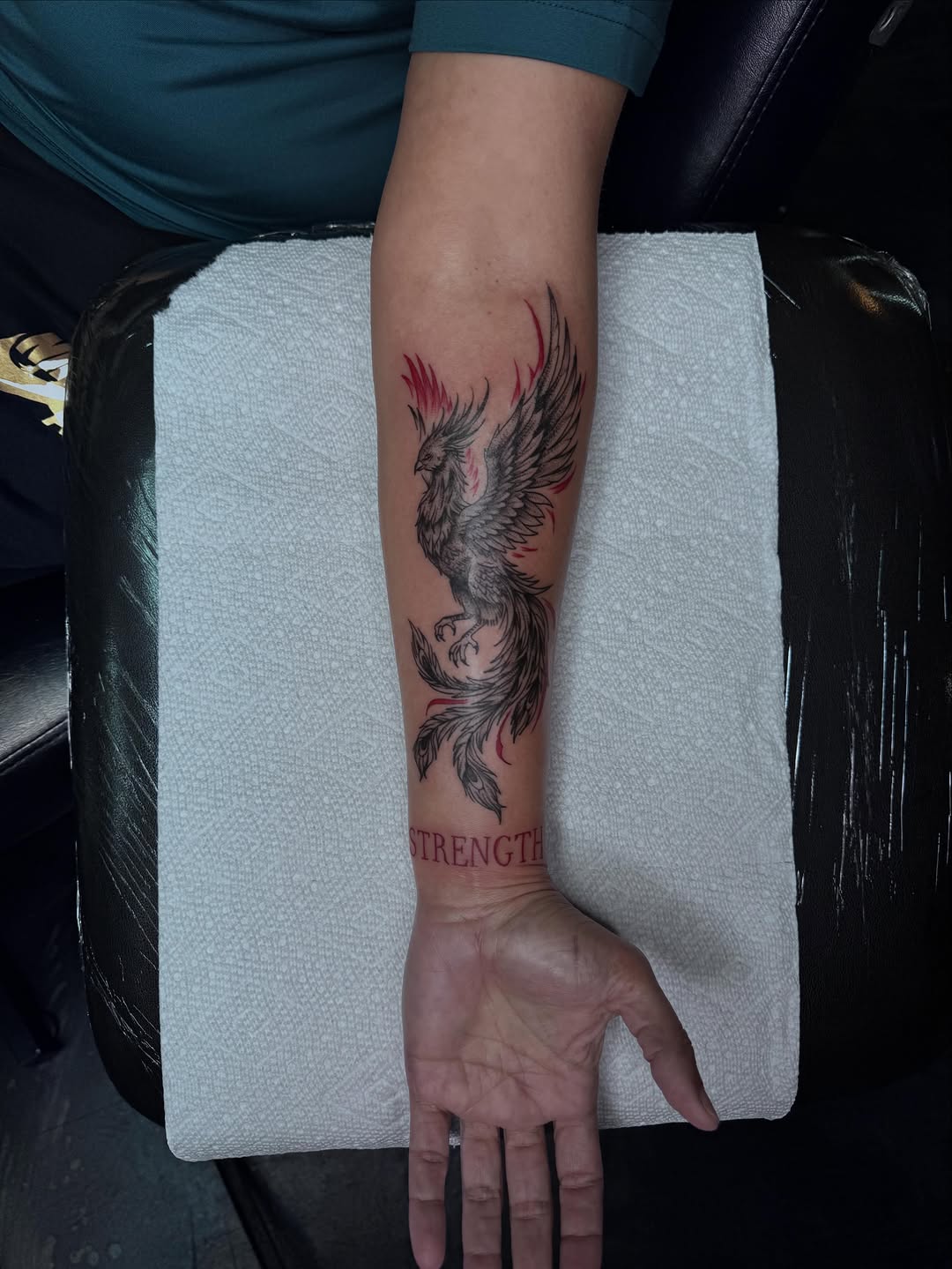 Tattoo by @colby_tattoos — black_and_grey, lettering_script