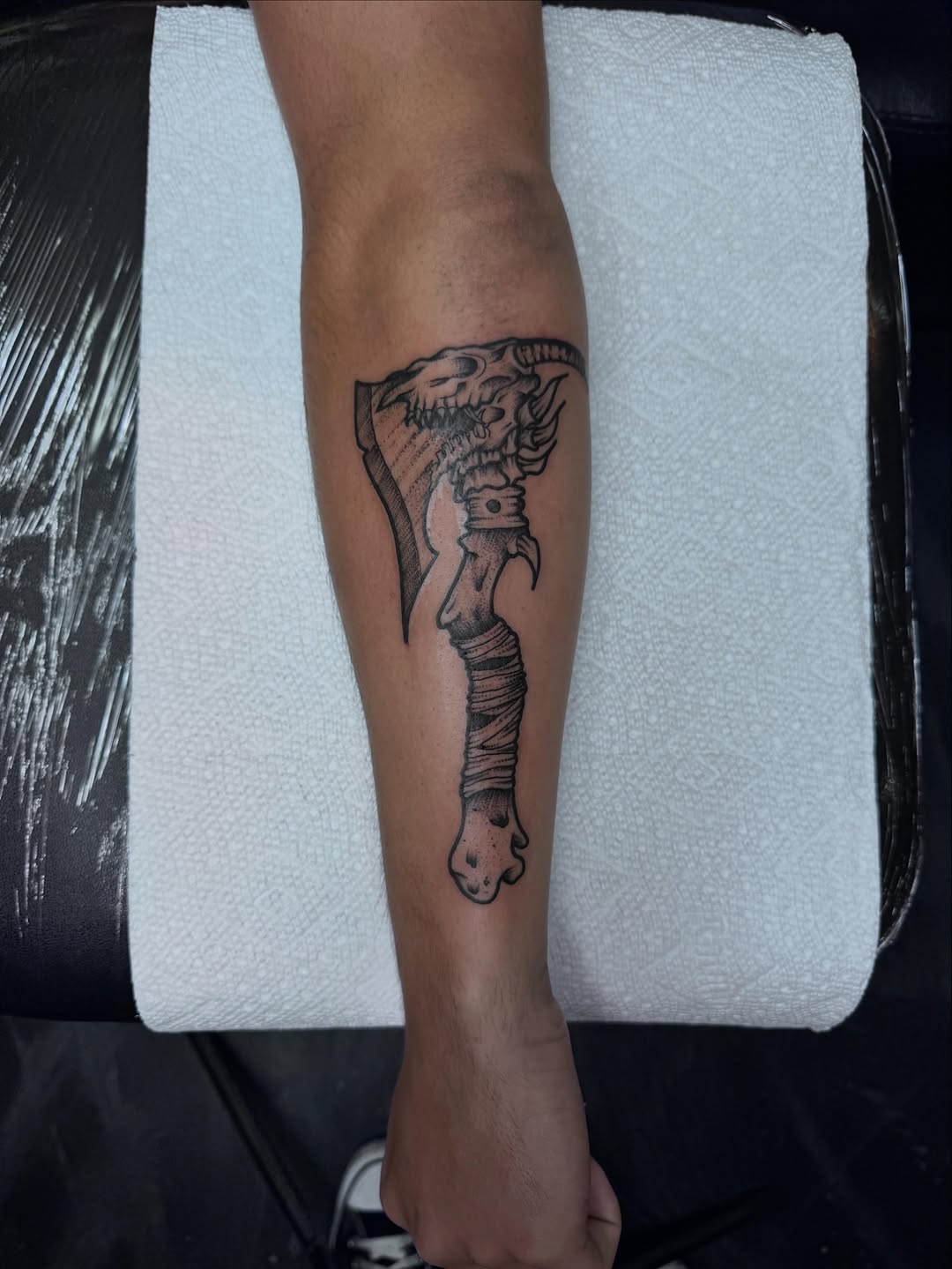 Tattoo by @colby_tattoos — dark_realism, blackwork
