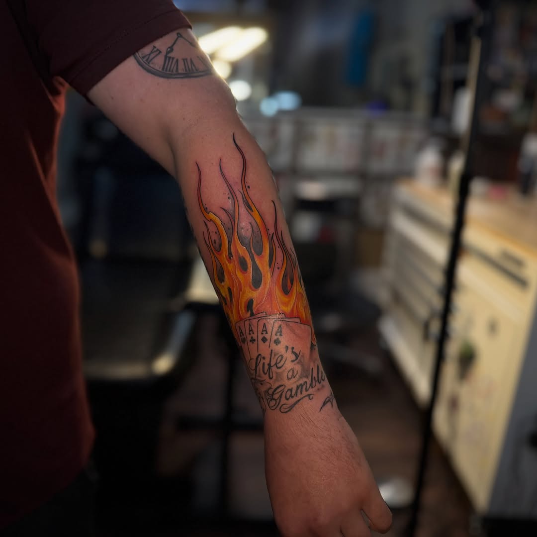 Tattoo by @xcujoxtattooer β lettering_script