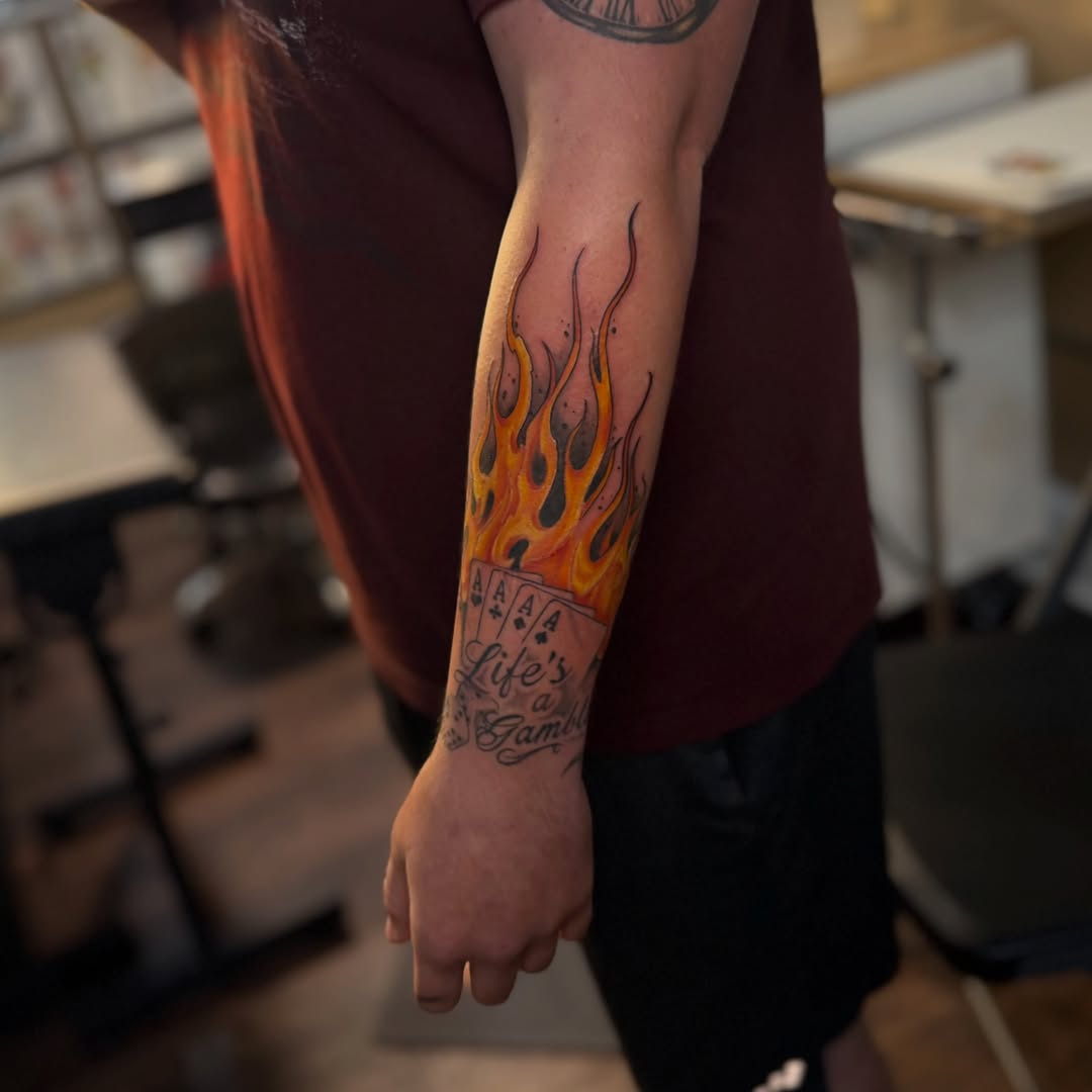 Tattoo by @xcujoxtattooer β lettering_script