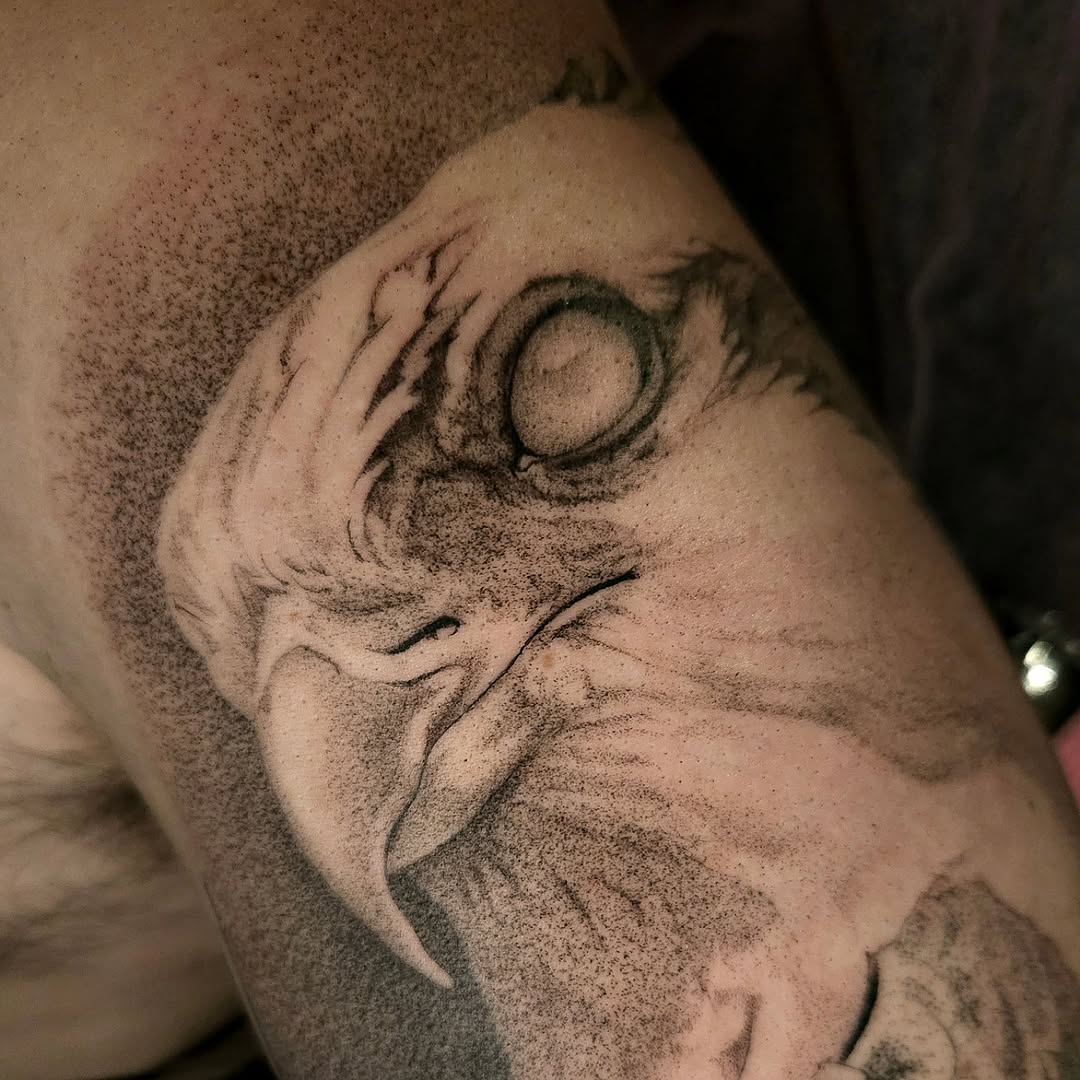 Tattoo by @swirly.boi — realism, black_and_grey