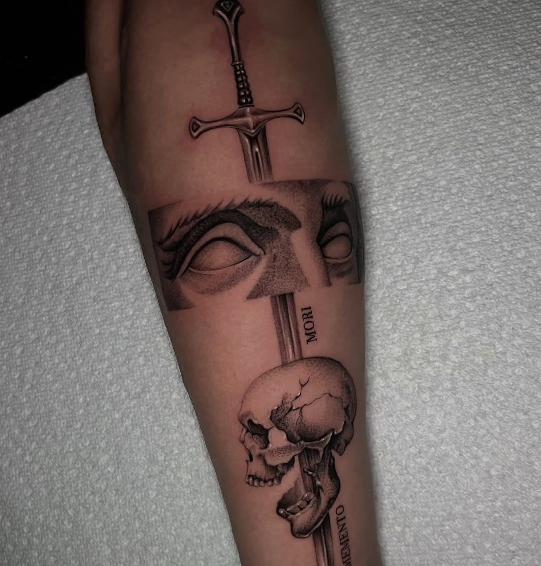 Tattoo by @tattoohaze — black_and_grey, realism